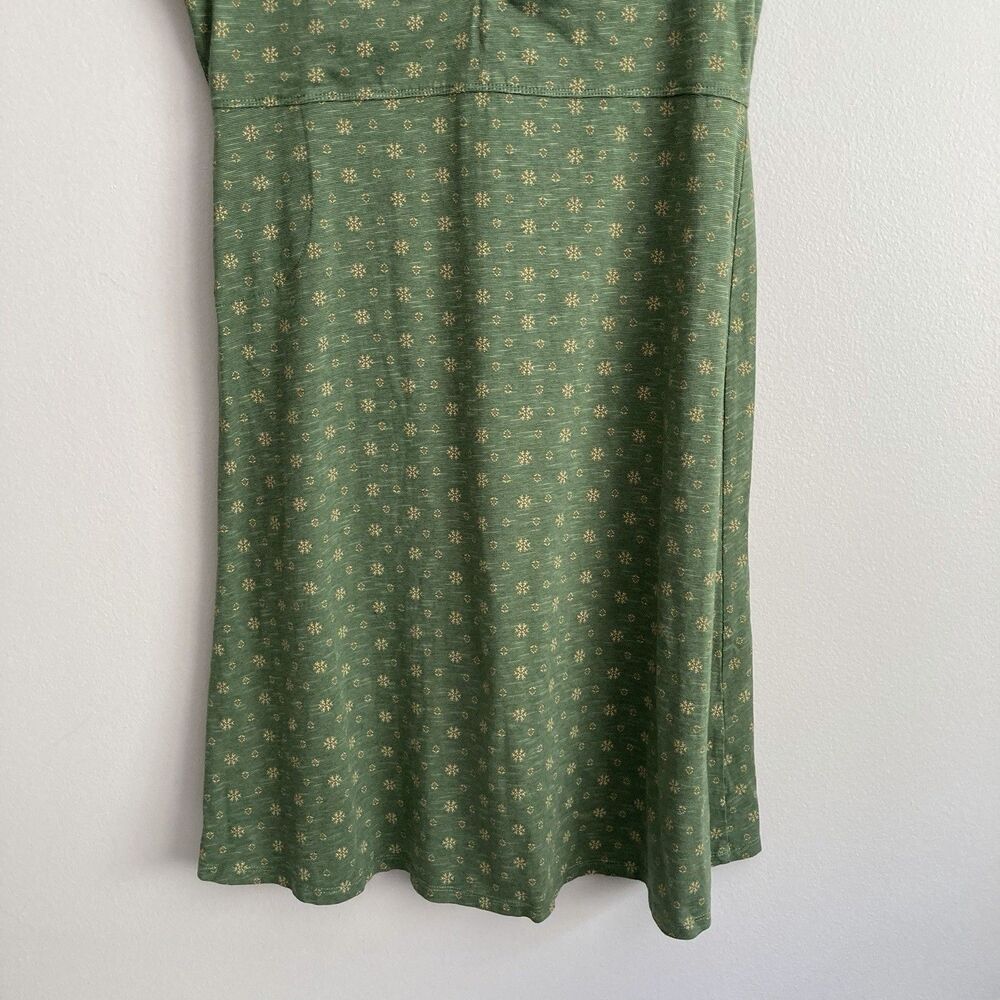 Toad & Co Rosemarie Green Cap Sleeve Dress Size Medium Organic Cotton Casual - Picture 6 of 11